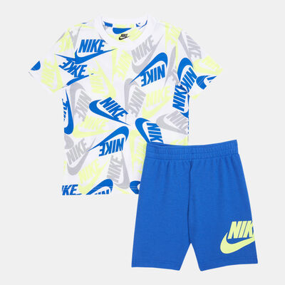 Nike Kids' Sportswear Toss T-Shirt and Shorts Set Blue