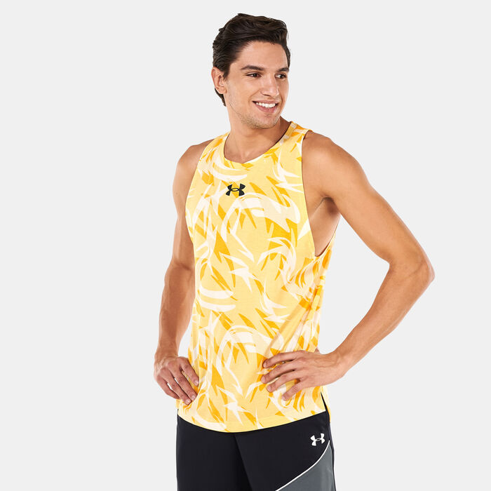 Under Armour Men's UA Baseline Printed Tank Top Orange Under Armour Men's UA Baseline Printed Tank Top Orange image number 0