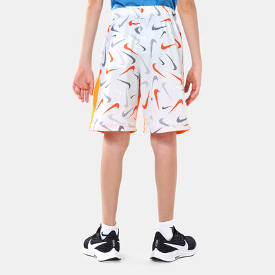 Nike Kids' Dri-FIT Allover Print Shorts Grey