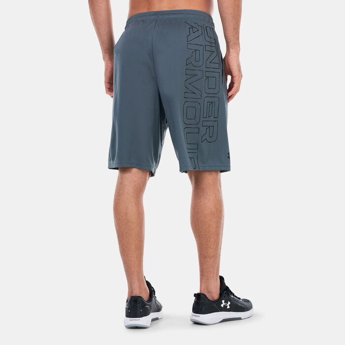Under Armour Men's UA Tech™ Wordmark Graphic Training Shorts Grey Under Armour Men's UA Tech™ Wordmark Graphic Training Shorts Grey image number 1