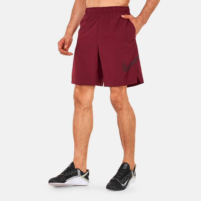 Nike Men’s Dri-FIT Woven 9-Inch Graphic Fitness Shorts Maroon Nike Men’s Dri-FIT Woven 9-Inch Graphic Fitness Shorts Maroon image number 0