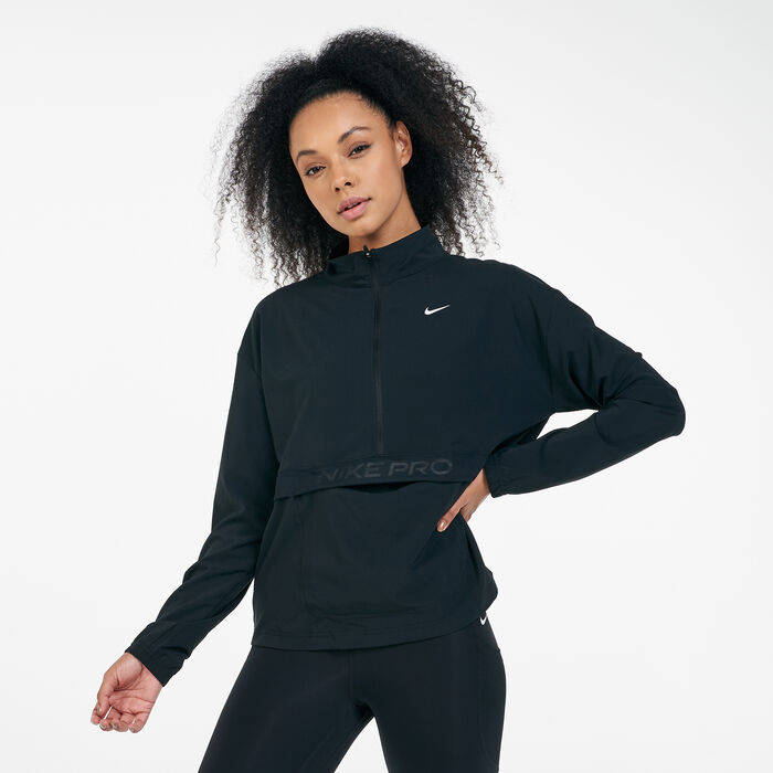 Nike Women's Pro Cover-Up Top Black image number 0