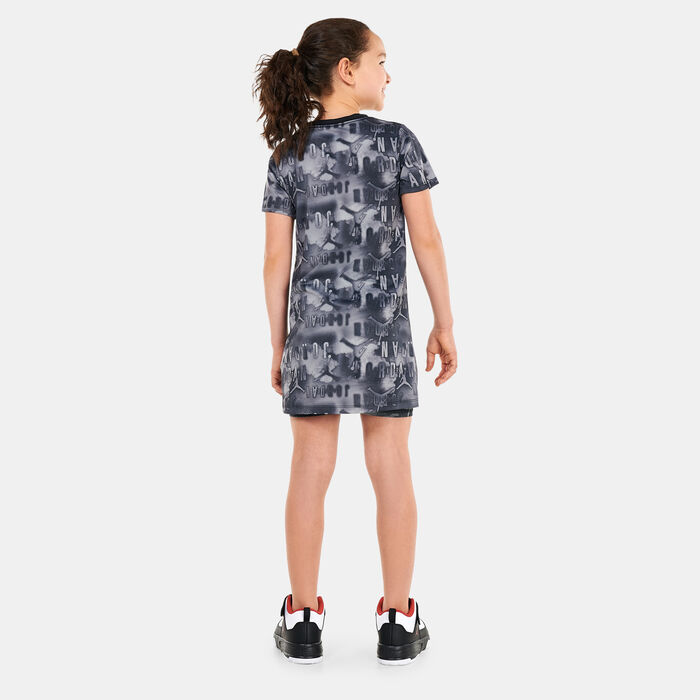 Jordan Kids' Essentials Printed Dress (Younger Kids) Black image number 1
