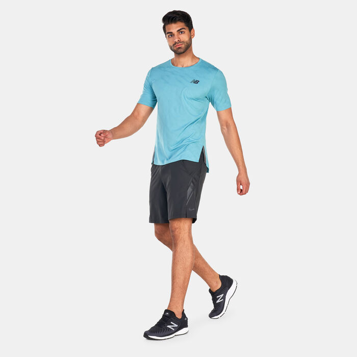 New Balance Men's Speed Jacquard T-Shirt Green New Balance Men's Speed Jacquard T-Shirt Green image number 2