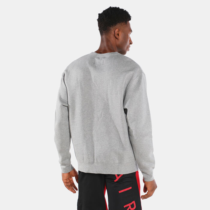 Jordan Men's Essentials Fleece Crew Sweatshirt Grey Jordan Men's Essentials Fleece Crew Sweatshirt Grey image number 1