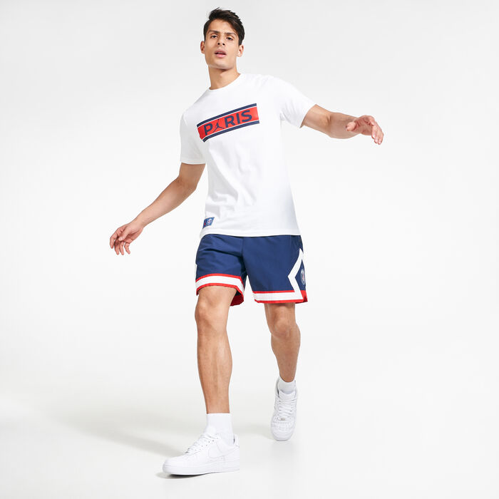 Jordan Men's Paris Saint-Germain Wordmark T-Shirt White image number 2