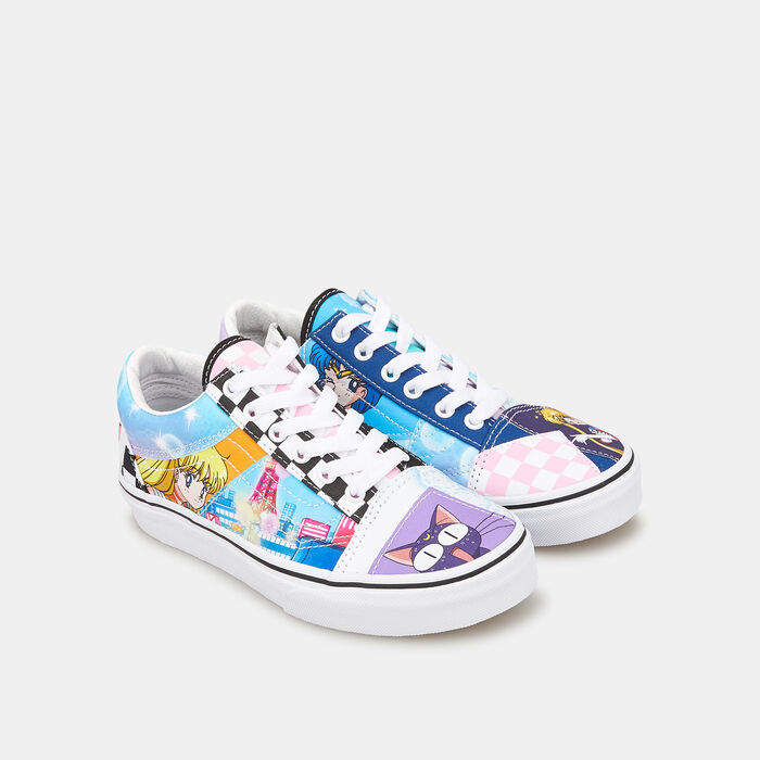 Vans Kids' x Pretty Guardian Sailor Moon Old Skool Patchwork Shoe (Younger Kids) Blue Vans Kids' x Pretty Guardian Sailor Moon Old Skool Patchwork Shoe (Younger Kids) Blue image number 1