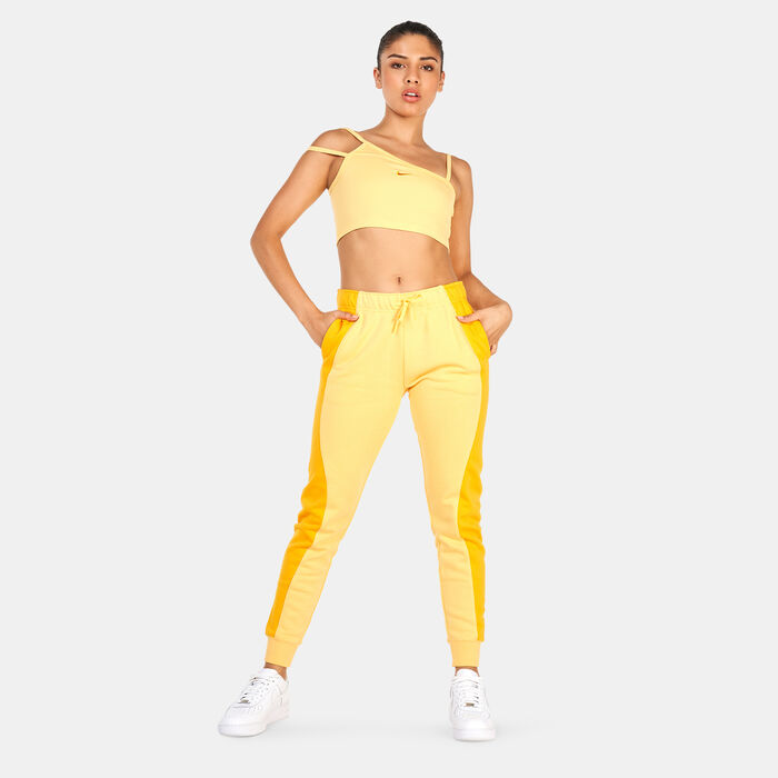 Nike Women's Sportswear Air Mid-Rise Fleece Joggers yellow Nike Women's Sportswear Air Mid-Rise Fleece Joggers yellow image number 2