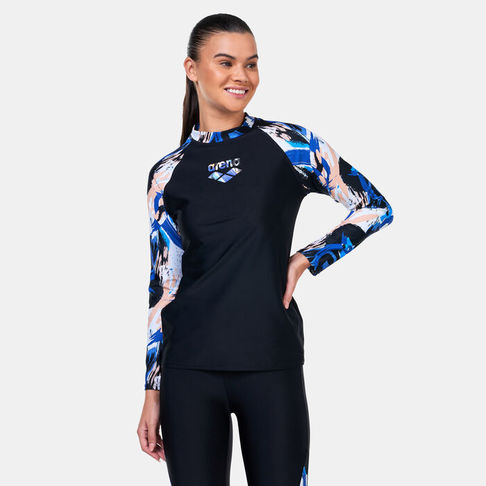 Arena Women's Modesty Long Sleeve Swimming Rashguard Multi image number 0