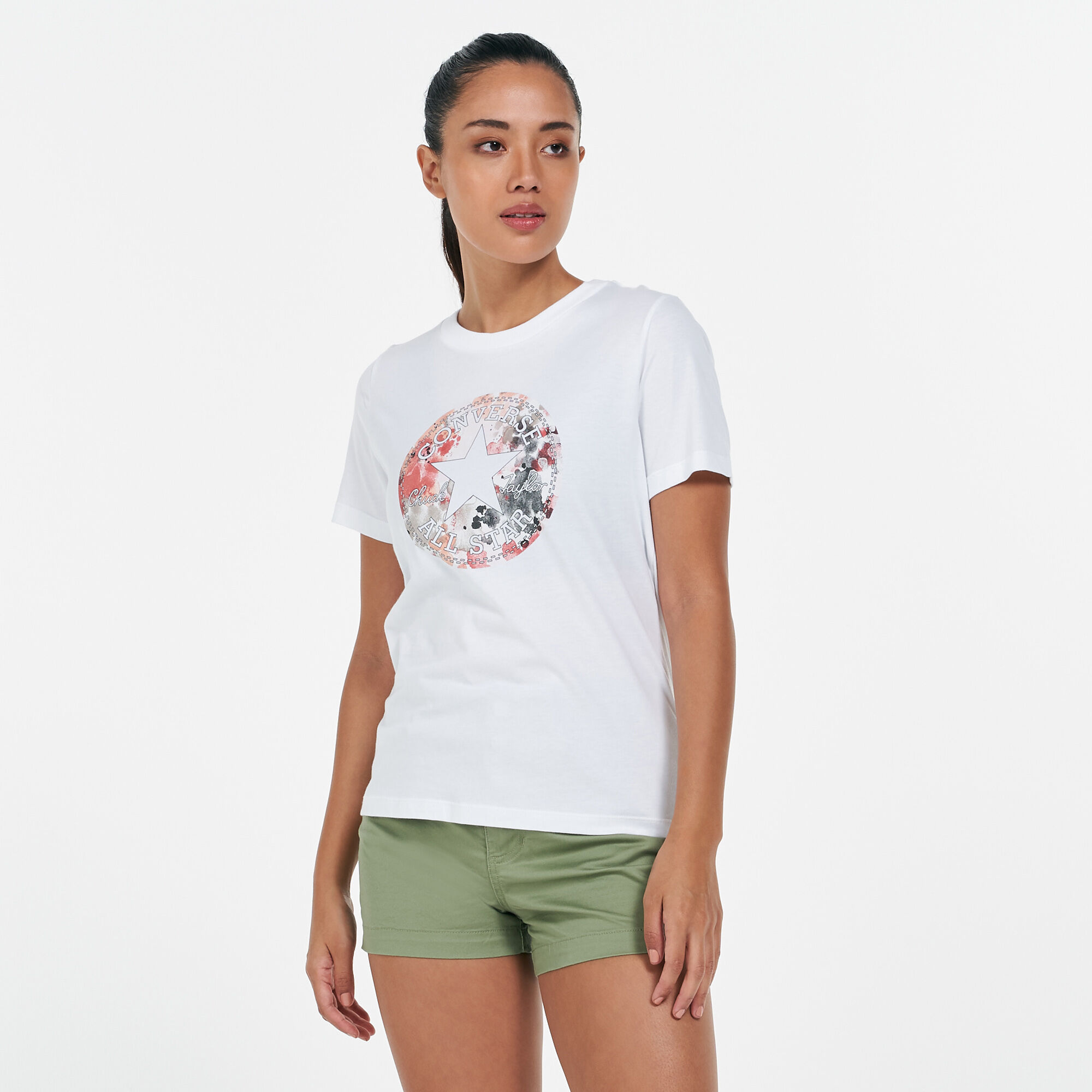 Converse small logo t shirt sales