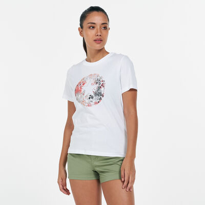 Converse Women's Festival Print Chuck Patch Logo T-Shirt White