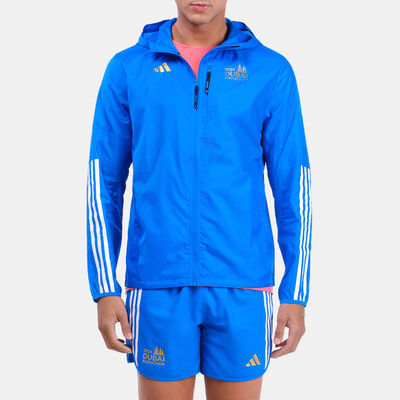 adidas Men's Dubai Marathon Runners Jacket Blue