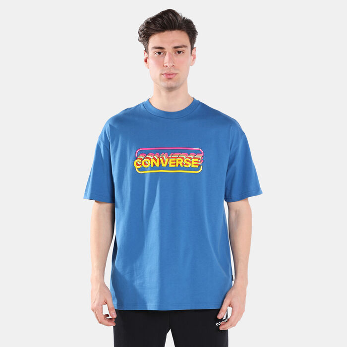 Converse Men's Retro Gamer T-Shirt Blue Converse Men's Retro Gamer T-Shirt Blue image number 0
