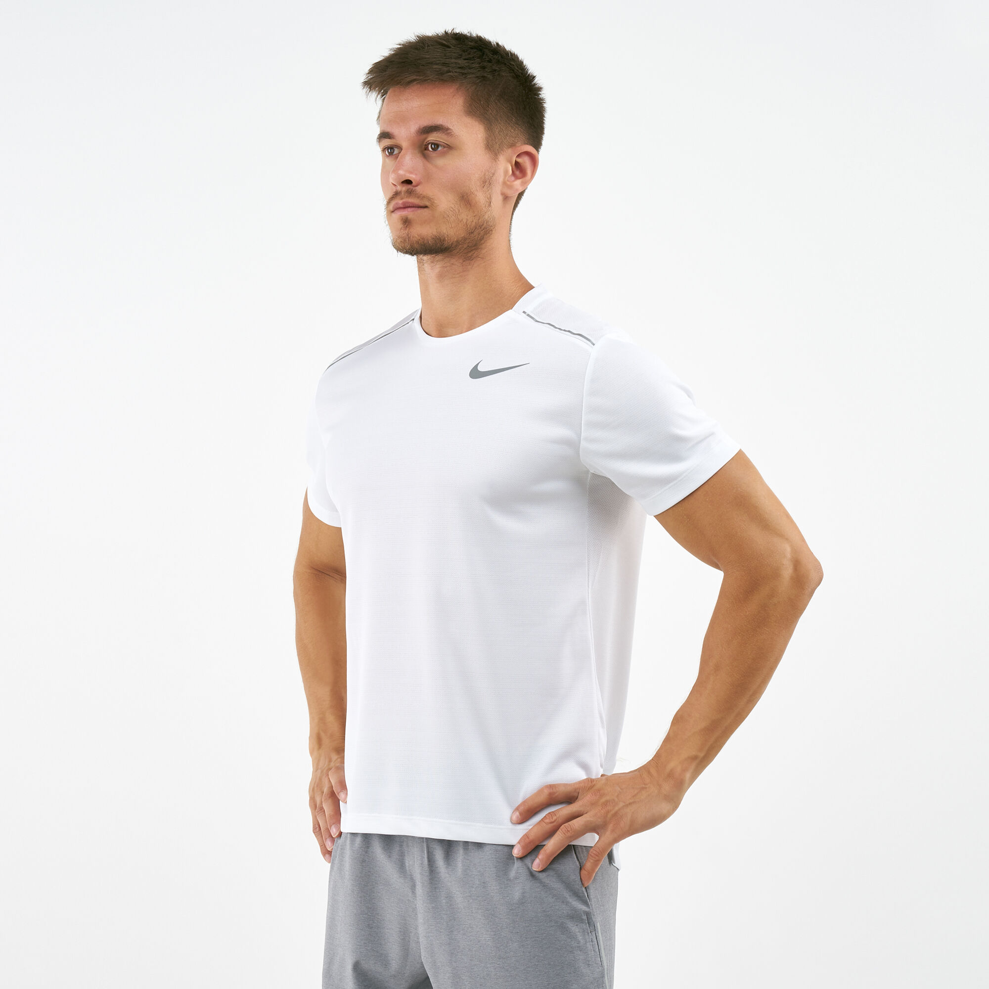 Men s Dri FIT Miller Running T Shirt White Nike in Qatar SSS