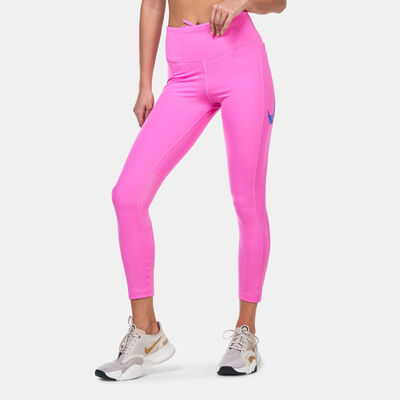 Nike Women's Fast Mid-Rise Running Leggings Pink