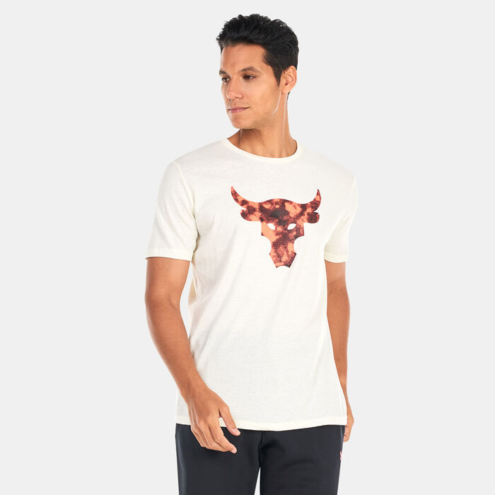 Under Armour Men's Project Rock Brahma Bull T-Shirt White Under Armour Men's Project Rock Brahma Bull T-Shirt White image number 0