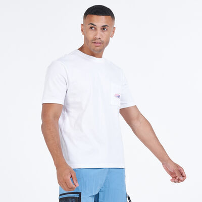 adidas Originals Men's Adventure Pocket Logo T-Shirt White