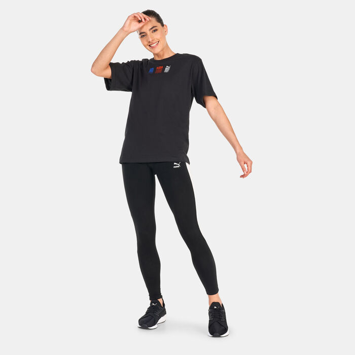 PUMA Women's Classics Gen Graphic T-Shirt Black PUMA Women's Classics Gen Graphic T-Shirt Black image number 2
