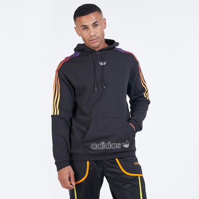 adidas Originals Men's SPRT 3-Stripes Hoodie Black