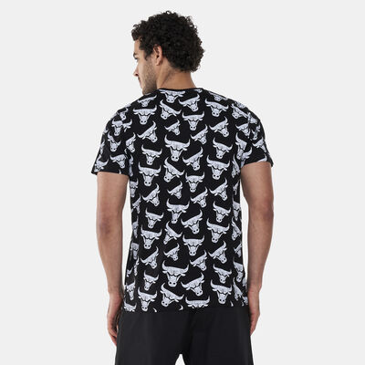 New Era Men's Chicago Bulls All Over Print Distressed T-Shirt Black