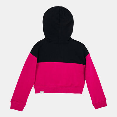 The North Face Kids' Drew Peak Cropped Pullover Hoodie Pink