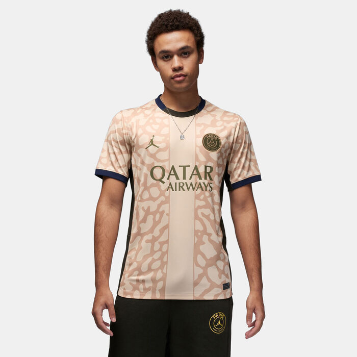 Jordan Men's Paris Saint-Germain Stadium Fourth Dri-FIT Replica Football Jersey - 2023/24 Beige Jordan Men's Paris Saint-Germain Stadium Fourth Dri-FIT Replica Football Jersey - 2023/24 Beige image number 0