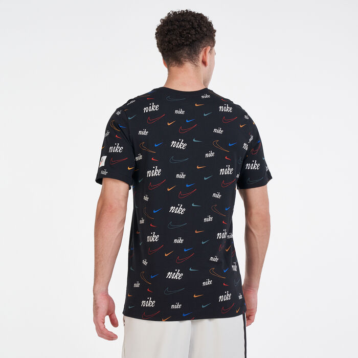 Nike Men's Sportswear Swoosh 50 T-Shirt Black Nike Men's Sportswear Swoosh 50 T-Shirt Black image number 1