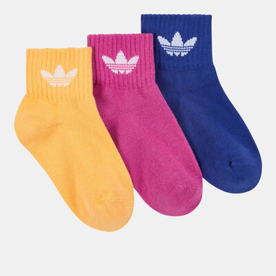 adidas Originals Kids' Mid-Ankle Socks (3 Pack) Multi