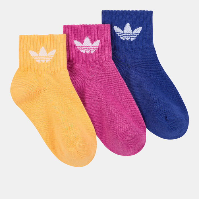 adidas Originals Kids' Mid-Ankle Socks (3 Pack) Multi adidas Originals Kids' Mid-Ankle Socks (3 Pack) Multi image number 0