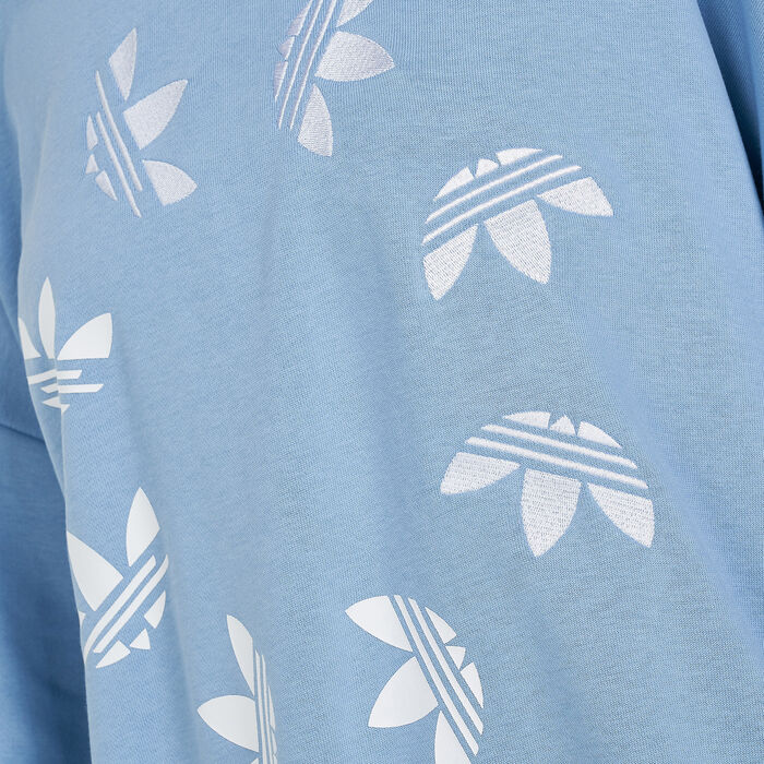 adidas Women's Trefoil Sweatshirt Blue adidas Women's Trefoil Sweatshirt Blue image number 3