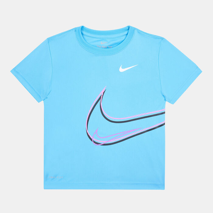 Nike Kids' Swoosh Distortion T-Shirt Blue image number 0
