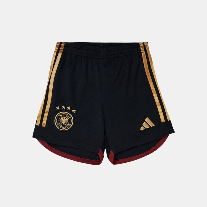 adidas Kids' Germany Stadium Away Shorts - 2022/23 Black adidas Kids' Germany Stadium Away Shorts - 2022/23 Black image number 0