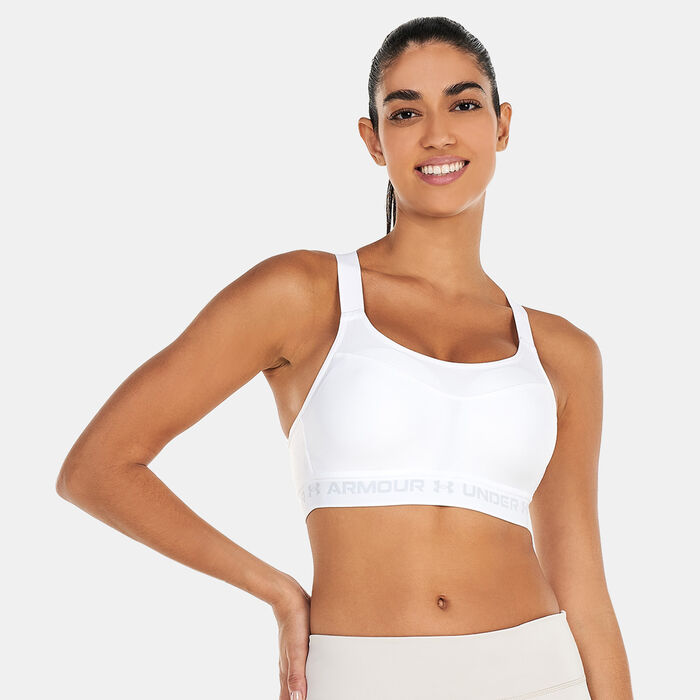 Under Armour Women's Armour High Crossback Sports Bra White Under Armour Women's Armour High Crossback Sports Bra White image number 0