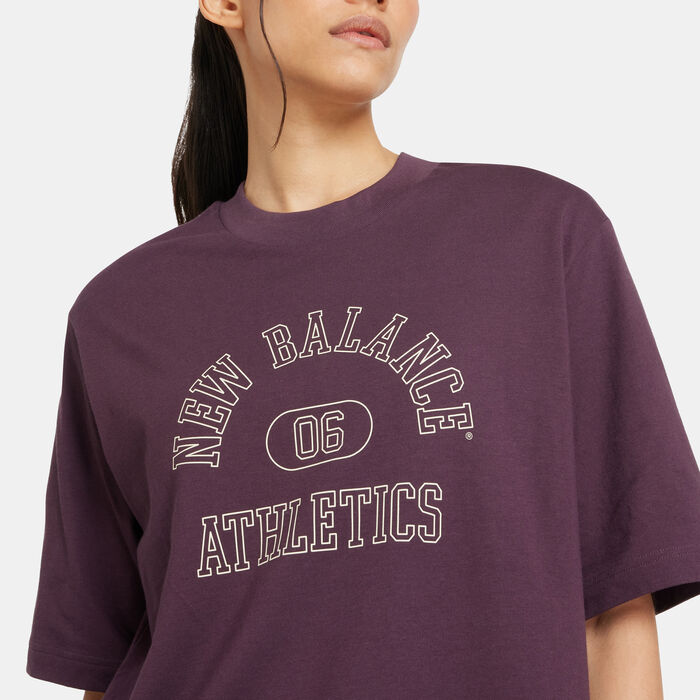 New Balance Women's Graphic Jersey T-Shirt Brown image number 3