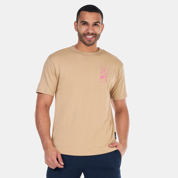 New Balance Men's Athletics Aron Leah Stack T-Shirt Beige image number 0