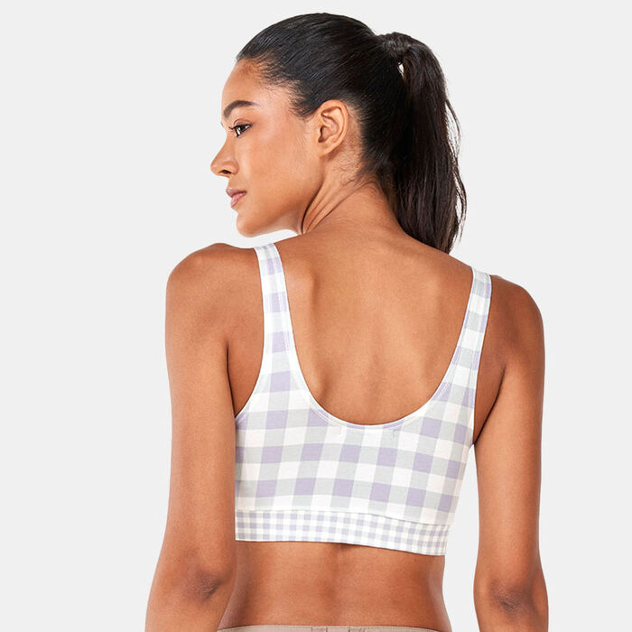 Vans Women's Mixed Up Gingham Bralette Purple image number 1