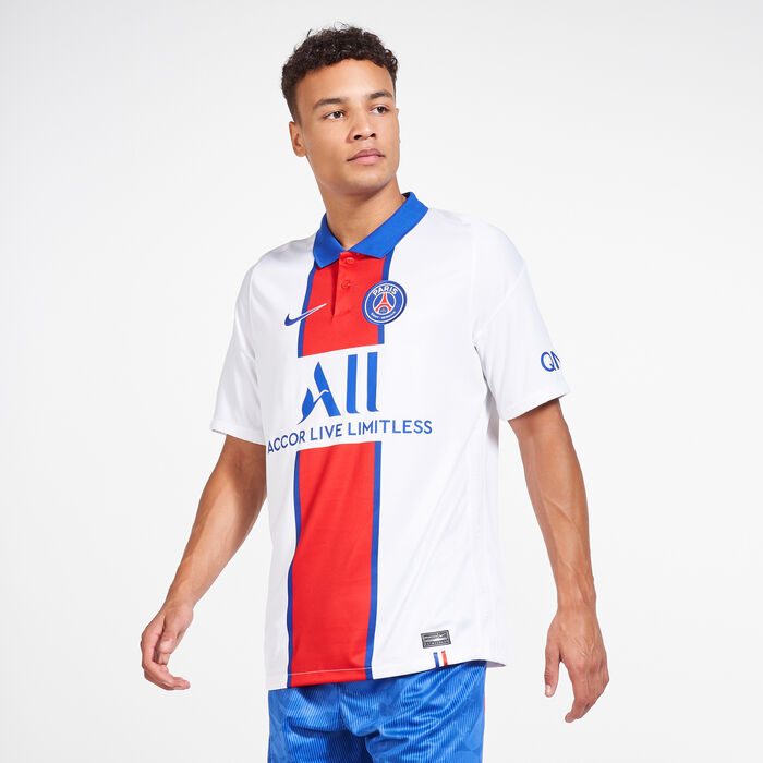 Nike Men's Paris Saint-Germain Stadium Away Jersey - 2020/21 White Nike Men's Paris Saint-Germain Stadium Away Jersey - 2020/21 White image number 0
