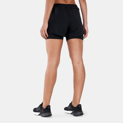 adidas Women's Primeblue Designed 2 Move 2-in-1 Sport Shorts Black