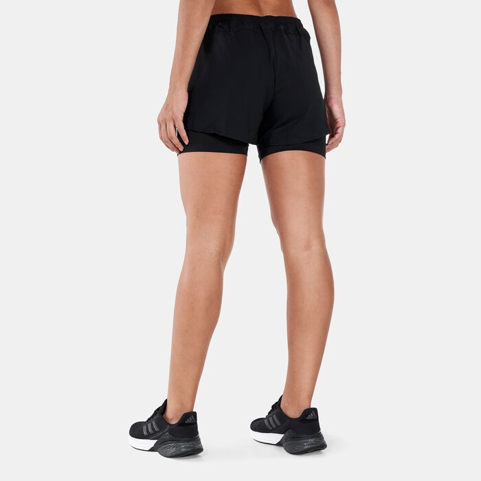 adidas Women's Primeblue Designed 2 Move 2-in-1 Sport Shorts Black adidas Women's Primeblue Designed 2 Move 2-in-1 Sport Shorts Black image number 1