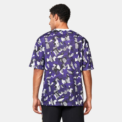 New Era Men's NBA Los Angeles Lakers All Over Print T-Shirt Purple