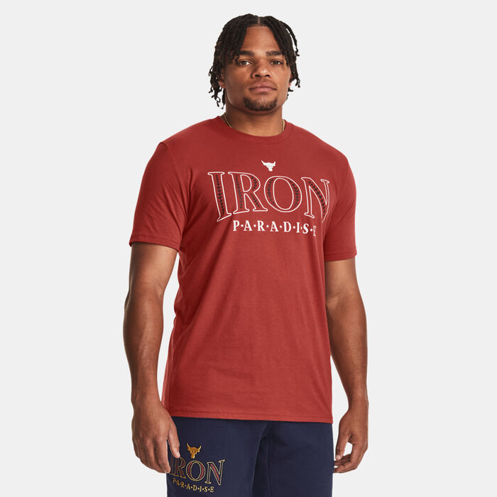 Under Armour Men's Project Rock Johnson's Paradise T-Shirt Maroon Under Armour Men's Project Rock Johnson's Paradise T-Shirt Maroon image number 0