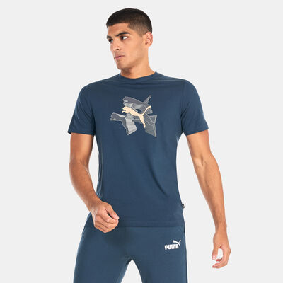 PUMA Men's Graphics Reflective T-Shirt Blue