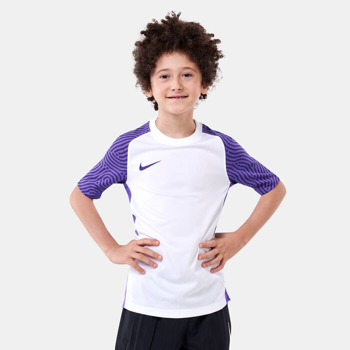 Nike Kids' Strike II Football Jersey T-Shirt White Nike Kids' Strike II Football Jersey T-Shirt White image number 0