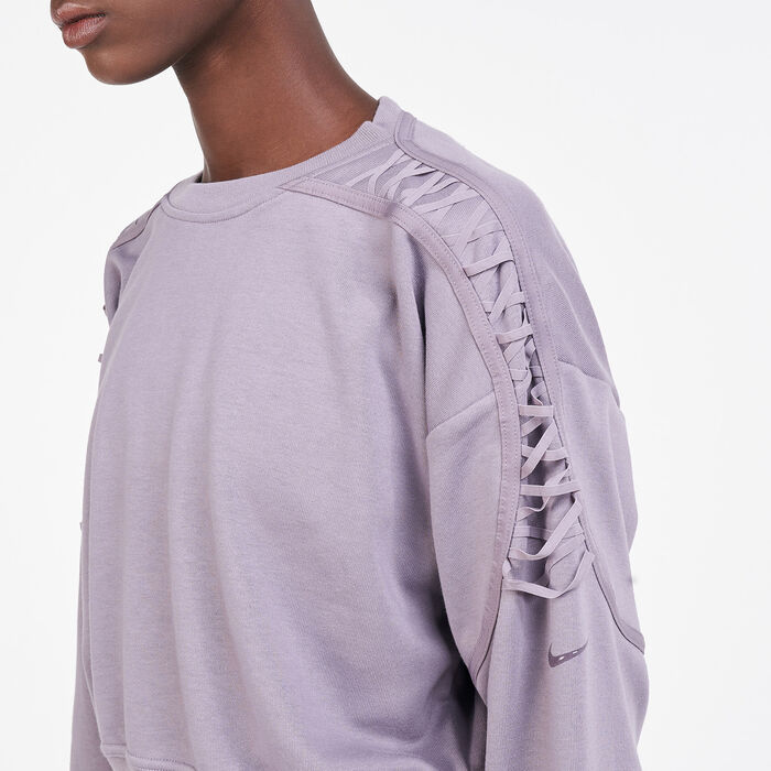 Nike Women's Cropped Training Sweatshirt Purple Nike Women's Cropped Training Sweatshirt Purple image number 3