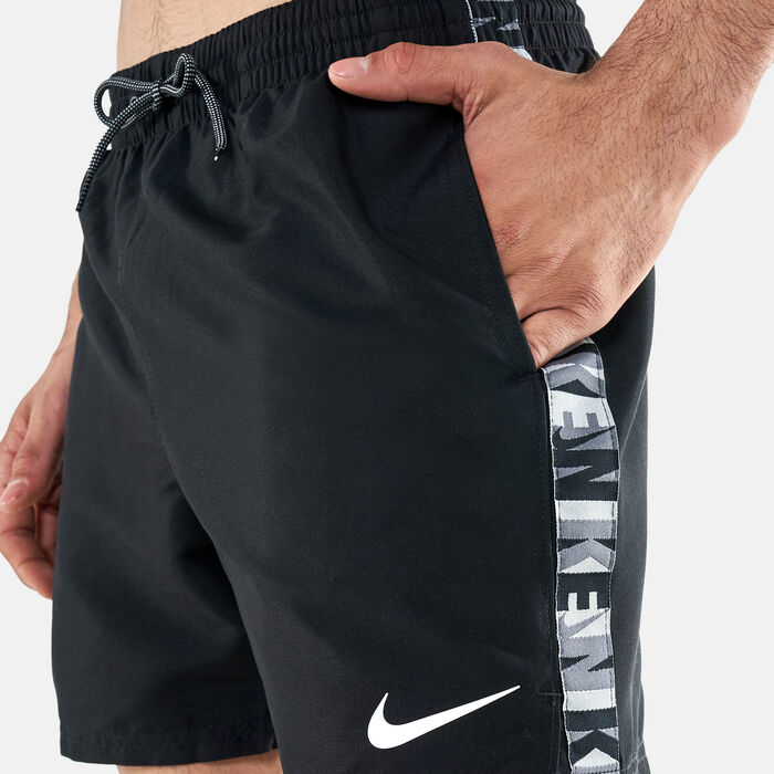 Nike Swim Men's Logo Tape 5-Inch Swimming Shorts Black Nike Swim Men's Logo Tape 5-Inch Swimming Shorts Black image number 3
