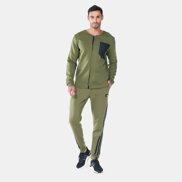 adidas Men's Sportswear Baseball Reverisble Track Jacket Green adidas Men's Sportswear Baseball Reverisble Track Jacket Green image number 2