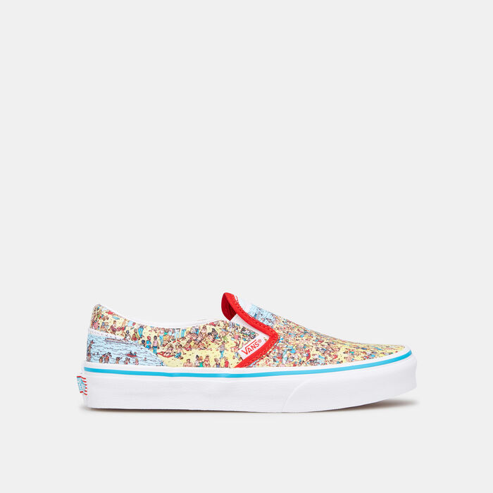 Vans Kids' X Where's Waldo Classic Slip-on Shoe yellow image number 0