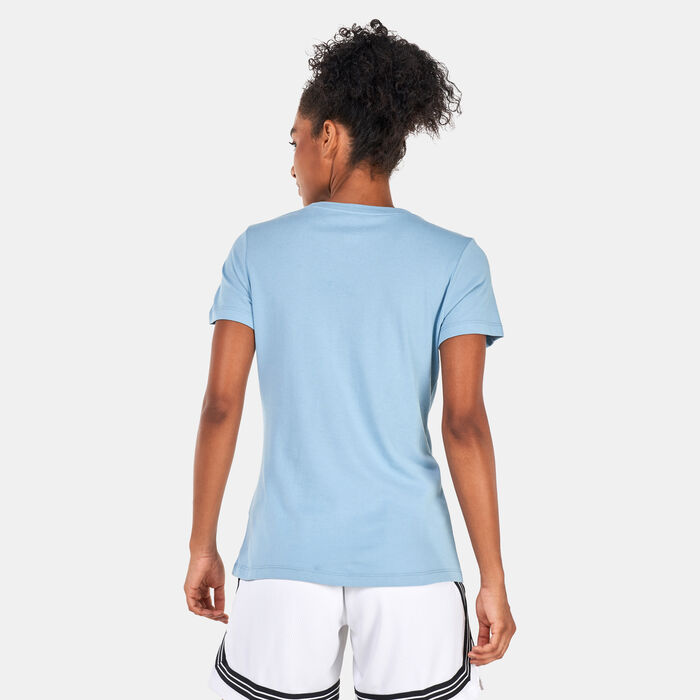 Nike Women's Dri-FIT Swoosh Fly T-Shirt Blue image number 1