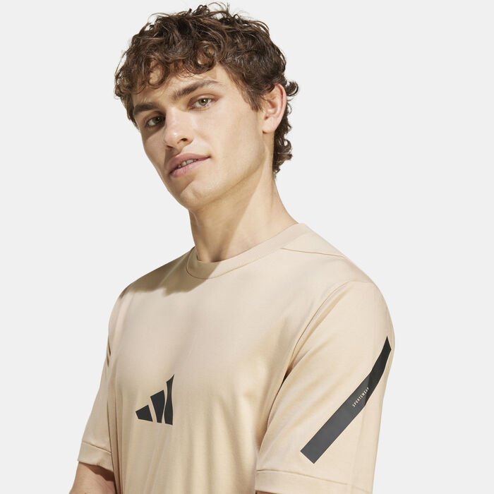 adidas Men's Z.N.E. T-Shirt Beige image number 3