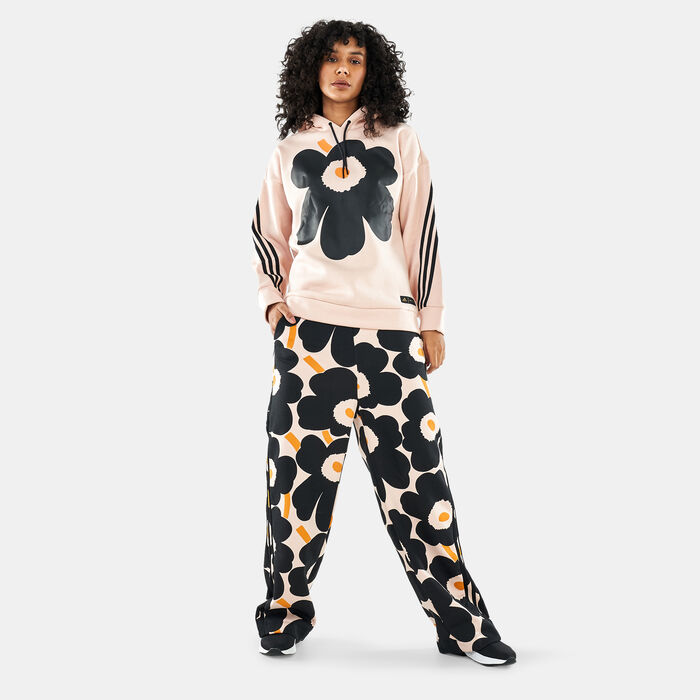 adidas Women's Sportswear Marimekko Fleece Hoodie Pink adidas Women's Sportswear Marimekko Fleece Hoodie Pink image number 2